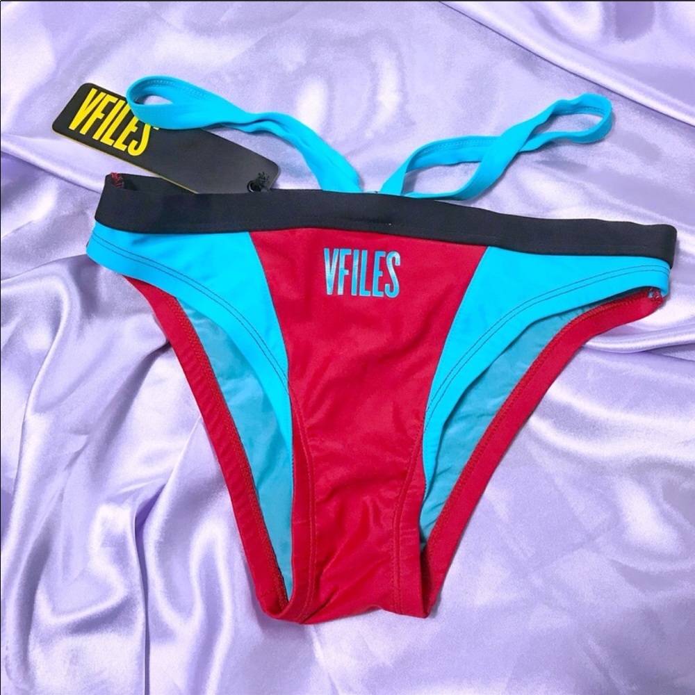 ‼️ SOLD ‼️ VFILES Aqua red bikini bottom.